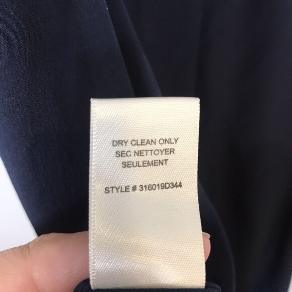 Rebecca Taylor Women Size 0 Twist Neck Fit & Flare 100% Silk Dress Ladder Stitch - Picture 10 of 11